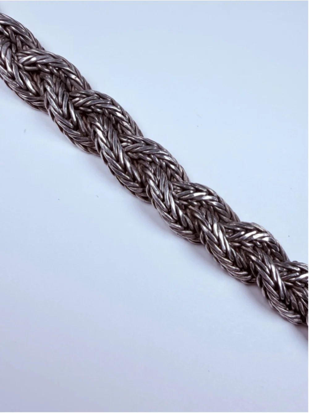 Classic Chain Tulang Naga Braided Dragon Weave 925 Sterling Silver VTG Bracelet